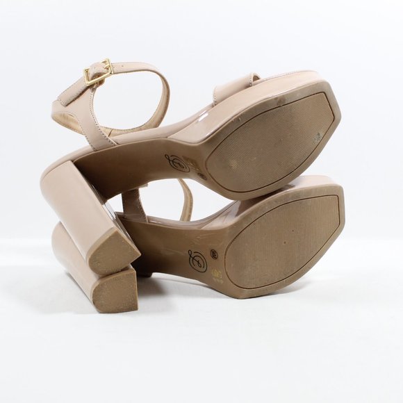 Chinese Laundry Alanah Patent Leather Platform Sandal - Nude 9.5M - Picture 3 of 4